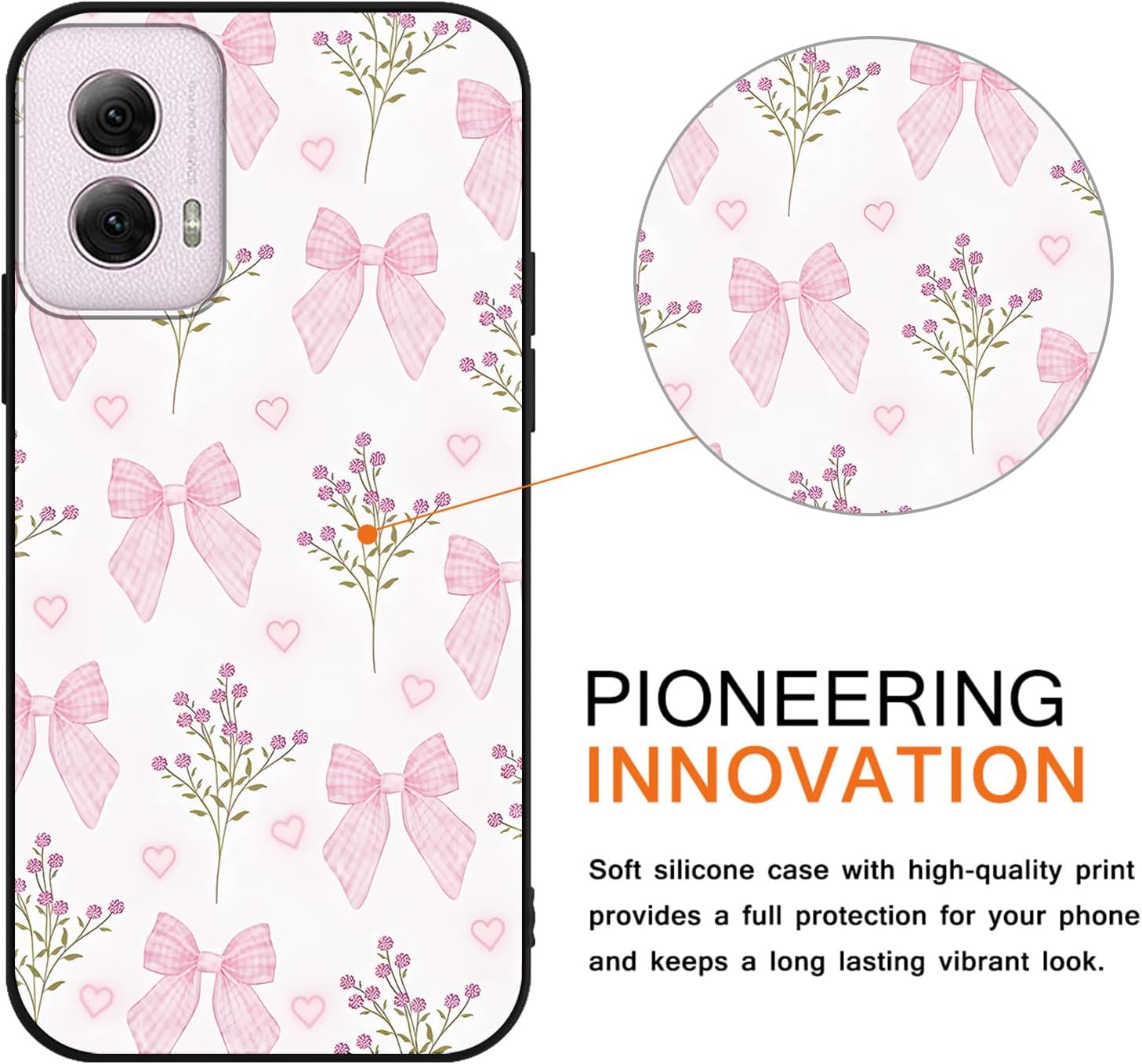 2 Pack Pink Bow Phone Case
